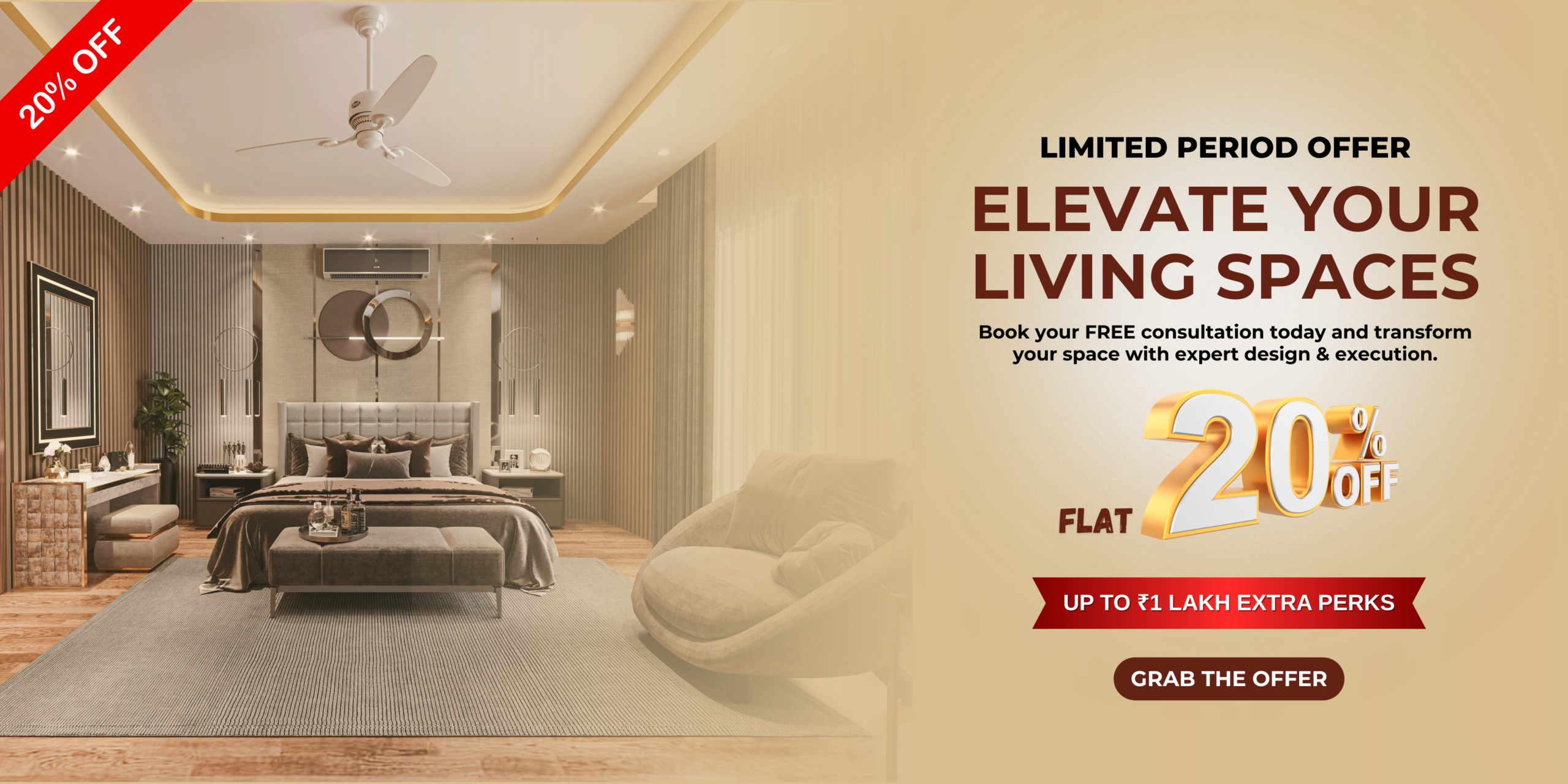 Blue Interiors Offer Banner